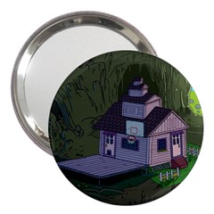 Purple House Cartoon Character Adventure Time Architecture 3  Handbag Mirrors by Sarkoni