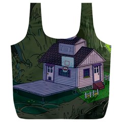 Purple House Cartoon Character Adventure Time Architecture Full Print Recycle Bag (xxxl) by Sarkoni