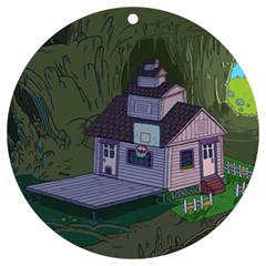 Purple House Cartoon Character Adventure Time Architecture Uv Print Acrylic Ornament Round by Sarkoni