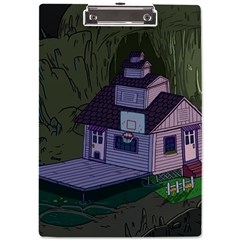 Purple House Cartoon Character Adventure Time Architecture A4 Acrylic Clipboard by Sarkoni