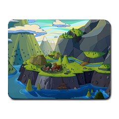 Cartoon Network Mountains Landscapes Seas Illustrations Adventure Time Rivers Small Mousepad