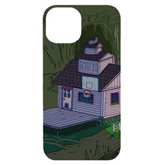 Purple House Cartoon Character Adventure Time Architecture Iphone 14 Black Uv Print Case by Sarkoni