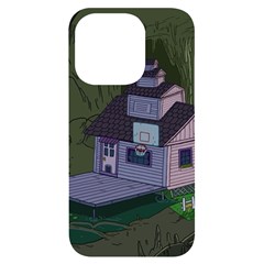 Purple House Cartoon Character Adventure Time Architecture Iphone 14 Pro Black Uv Print Case by Sarkoni