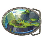 Cartoon Network Mountains Landscapes Seas Illustrations Adventure Time Rivers Belt Buckles Front