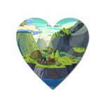 Cartoon Network Mountains Landscapes Seas Illustrations Adventure Time Rivers Heart Magnet Front