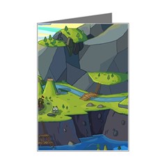 Cartoon Network Mountains Landscapes Seas Illustrations Adventure Time Rivers Mini Greeting Card