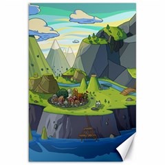 Cartoon Network Mountains Landscapes Seas Illustrations Adventure Time Rivers Canvas 20  x 30 