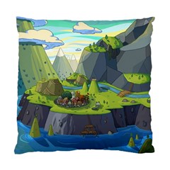 Cartoon Network Mountains Landscapes Seas Illustrations Adventure Time Rivers Standard Cushion Case (Two Sides)