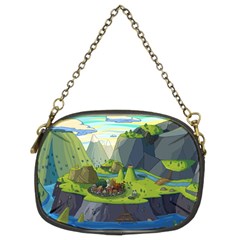 Cartoon Network Mountains Landscapes Seas Illustrations Adventure Time Rivers Chain Purse (Two Sides)