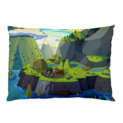 Cartoon Network Mountains Landscapes Seas Illustrations Adventure Time Rivers Pillow Case