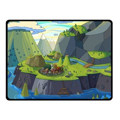 Cartoon Network Mountains Landscapes Seas Illustrations Adventure Time Rivers Fleece Blanket (Small)