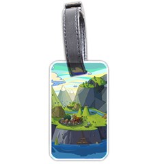 Cartoon Network Mountains Landscapes Seas Illustrations Adventure Time Rivers Luggage Tag (one side)