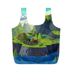 Cartoon Network Mountains Landscapes Seas Illustrations Adventure Time Rivers Full Print Recycle Bag (M)