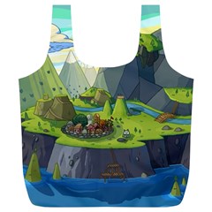 Cartoon Network Mountains Landscapes Seas Illustrations Adventure Time Rivers Full Print Recycle Bag (XL)