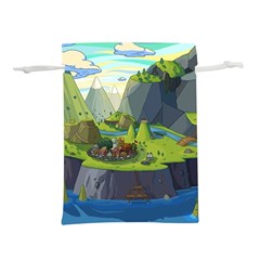 Cartoon Network Mountains Landscapes Seas Illustrations Adventure Time Rivers Lightweight Drawstring Pouch (L)