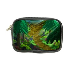 Green Pine Trees Wallpaper Adventure Time Cartoon Green Color Coin Purse by Sarkoni