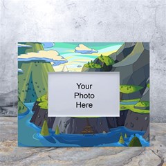 Cartoon Network Mountains Landscapes Seas Illustrations Adventure Time Rivers White Tabletop Photo Frame 4 x6  by Sarkoni