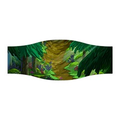 Green Pine Trees Wallpaper Adventure Time Cartoon Green Color Stretchable Headband by Sarkoni