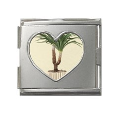 Tree Vector Art In A Flower Pot Mega Link Heart Italian Charm (18mm) by Sarkoni