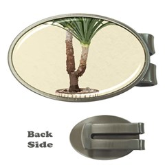 Tree Vector Art In A Flower Pot Money Clips (oval)  by Sarkoni