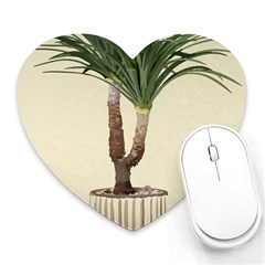 Tree Vector Art In A Flower Pot Heart Mousepad by Sarkoni