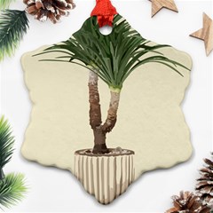 Tree Vector Art In A Flower Pot Ornament (snowflake) by Sarkoni