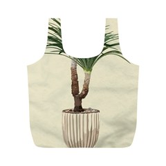 Tree Vector Art In A Flower Pot Full Print Recycle Bag (m) by Sarkoni