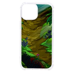 Green Pine Trees Wallpaper Adventure Time Cartoon Green Color Iphone 13 Mini Tpu Uv Print Case by Sarkoni