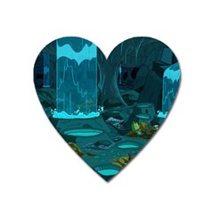 Waterfalls Wallpaper Adventure Time Heart Magnet by Sarkoni