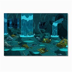 Waterfalls Wallpaper Adventure Time Postcards 5  X 7  (pkg Of 10) by Sarkoni