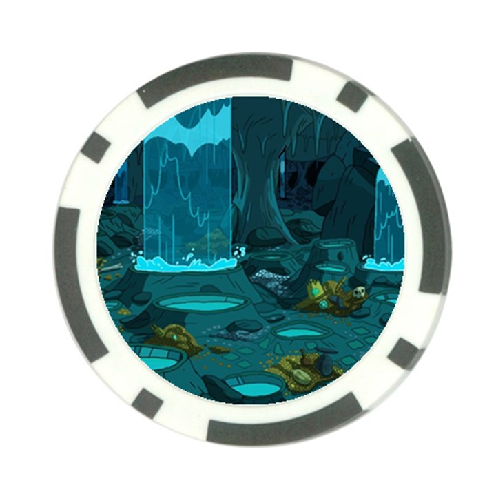 Waterfalls Wallpaper Adventure Time Poker Chip Card Guard