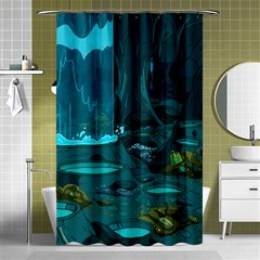 Waterfalls Wallpaper Adventure Time Shower Curtain 48  X 72  (small)  by Sarkoni