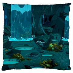 Waterfalls Wallpaper Adventure Time Large Cushion Case (one Side) by Sarkoni