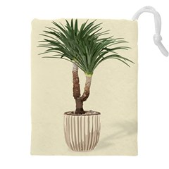 Tree Vector Art In A Flower Pot Drawstring Pouch (4xl) by Sarkoni