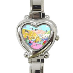 Pillows And Vegetable Field Illustration Adventure Time Cartoon Heart Italian Charm Watch by Sarkoni