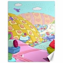 Pillows And Vegetable Field Illustration Adventure Time Cartoon Canvas 12  X 16  by Sarkoni