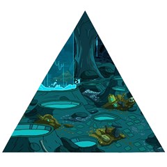 Waterfalls Wallpaper Adventure Time Wooden Puzzle Triangle by Sarkoni