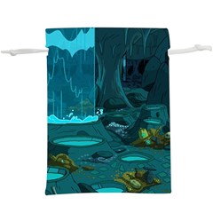 Waterfalls Wallpaper Adventure Time Lightweight Drawstring Pouch (xl) by Sarkoni