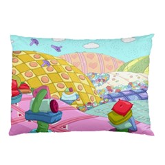 Pillows And Vegetable Field Illustration Adventure Time Cartoon Pillow Case (two Sides) by Sarkoni