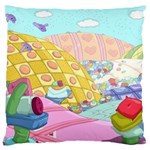 Pillows And Vegetable Field Illustration Adventure Time Cartoon Large Premium Plush Fleece Cushion Case (Two Sides) Front