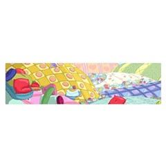 Pillows And Vegetable Field Illustration Adventure Time Cartoon Oblong Satin Scarf (16  X 60 ) by Sarkoni