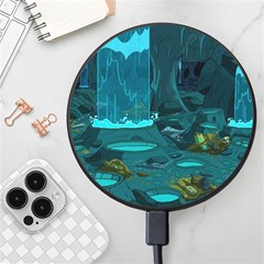 Waterfalls Wallpaper Adventure Time Wireless Fast Charger(black) by Sarkoni