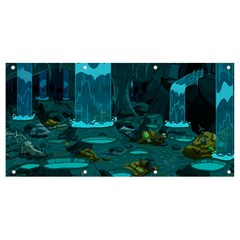 Waterfalls Wallpaper Adventure Time Banner And Sign 8  X 4  by Sarkoni