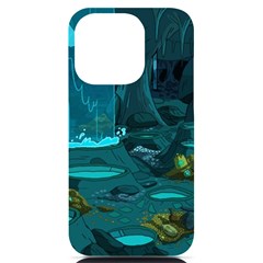 Waterfalls Wallpaper Adventure Time Iphone 14 Pro Black Uv Print Case by Sarkoni