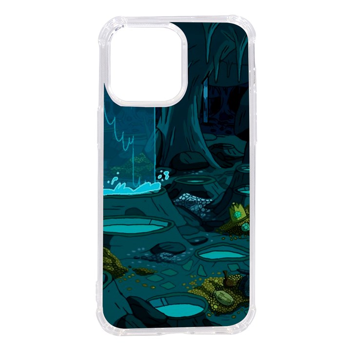 Waterfalls Wallpaper Adventure Time iPhone 14 Pro Max TPU UV Print Case