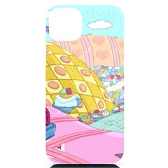 Pillows And Vegetable Field Illustration Adventure Time Cartoon Iphone 14 Plus Black Uv Print Case by Sarkoni