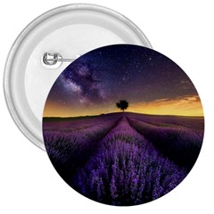 Bed Of Purple Petaled Flowers Photography Landscape Nature 3  Buttons by Sarkoni