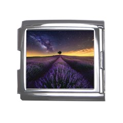 Bed Of Purple Petaled Flowers Photography Landscape Nature Mega Link Italian Charm (18mm) by Sarkoni