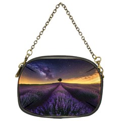 Bed Of Purple Petaled Flowers Photography Landscape Nature Chain Purse (two Sides) by Sarkoni