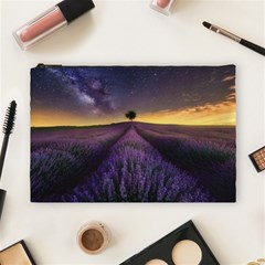 Bed Of Purple Petaled Flowers Photography Landscape Nature Cosmetic Bag (large) by Sarkoni